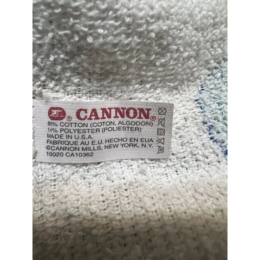 Vintage Cannon Washcloth Walrus Seal Map USA 12